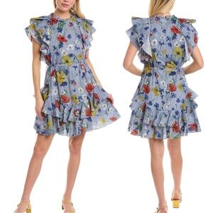 NWT Pearl Lela Rose Floral Mini Dress Medium